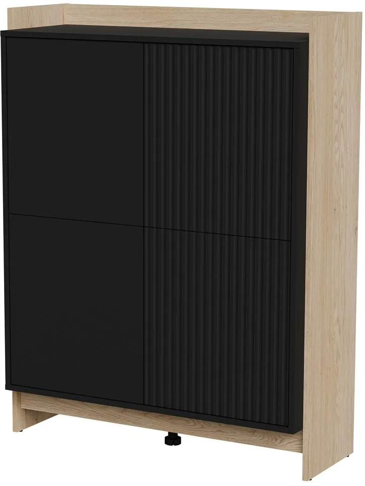 Cama PORTO chest of drawers 100x38x130 oak/black
