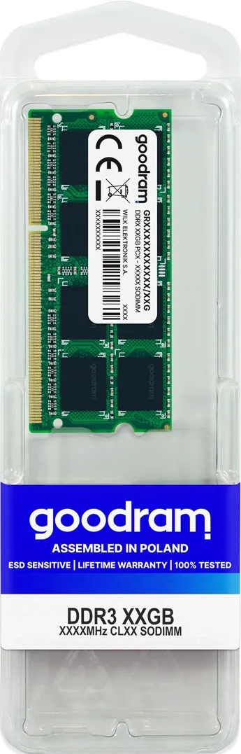 Goodram GR1600S364L11/8G memory module 8 GB 1 x 8 GB DDR3 1600 MHz