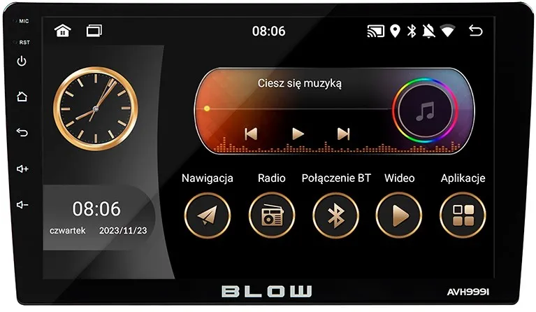 Radio BLOW AVH-9991 1DIN 9" Android/WiFi/GPS/CARPLAY