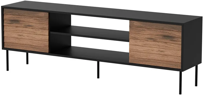 Cama EF CORTINA TV cabinet 180x40x60 black/walnut