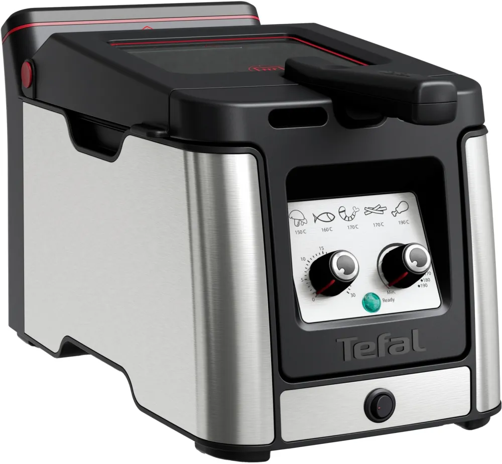 Friteuza cu ulei TEFAL Clear Duo FR600D 3.5 l inox-negru