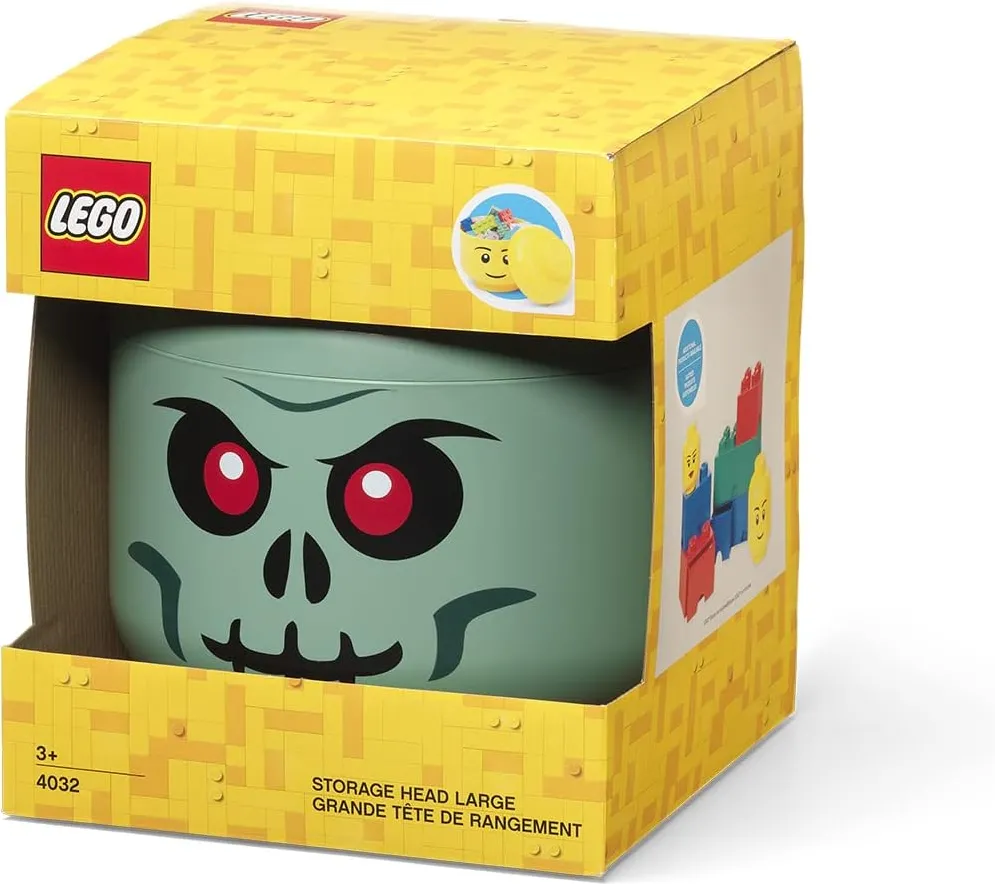 Room Copenhagen LEGO Storage Head Skeleton, storage box (black/red, large)