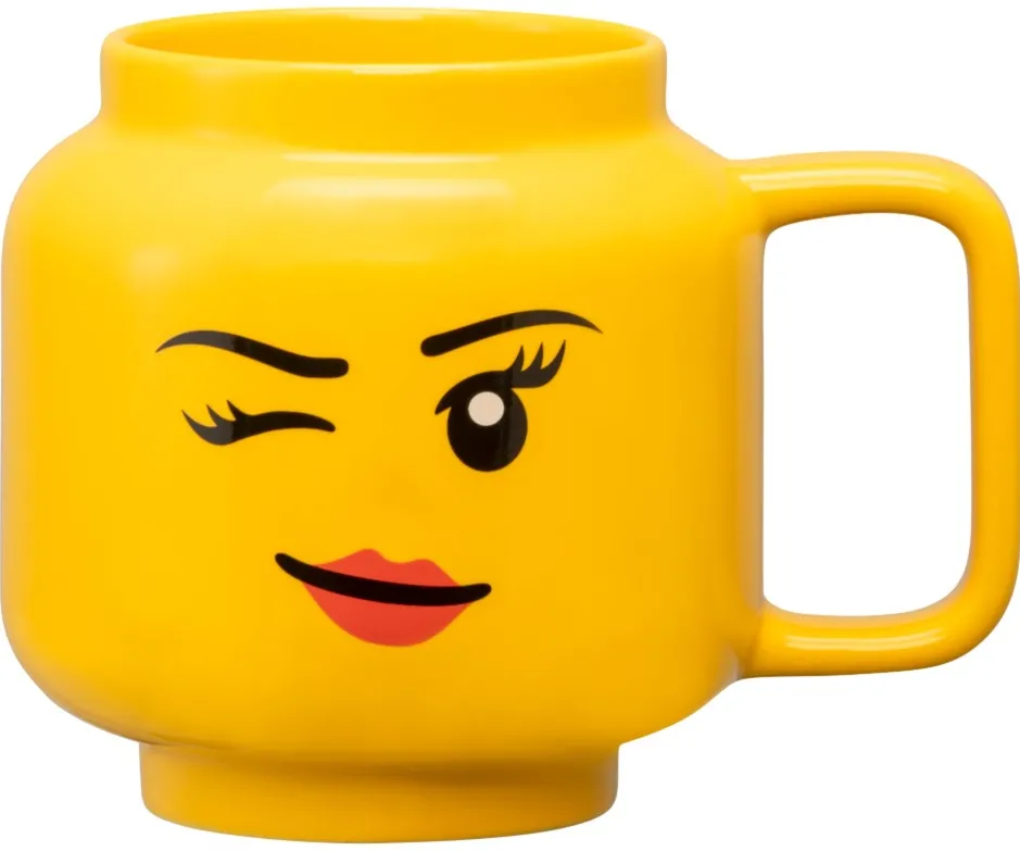 Room Copenhagen LEGO ceramic mug Winking Girl, large (yellow)