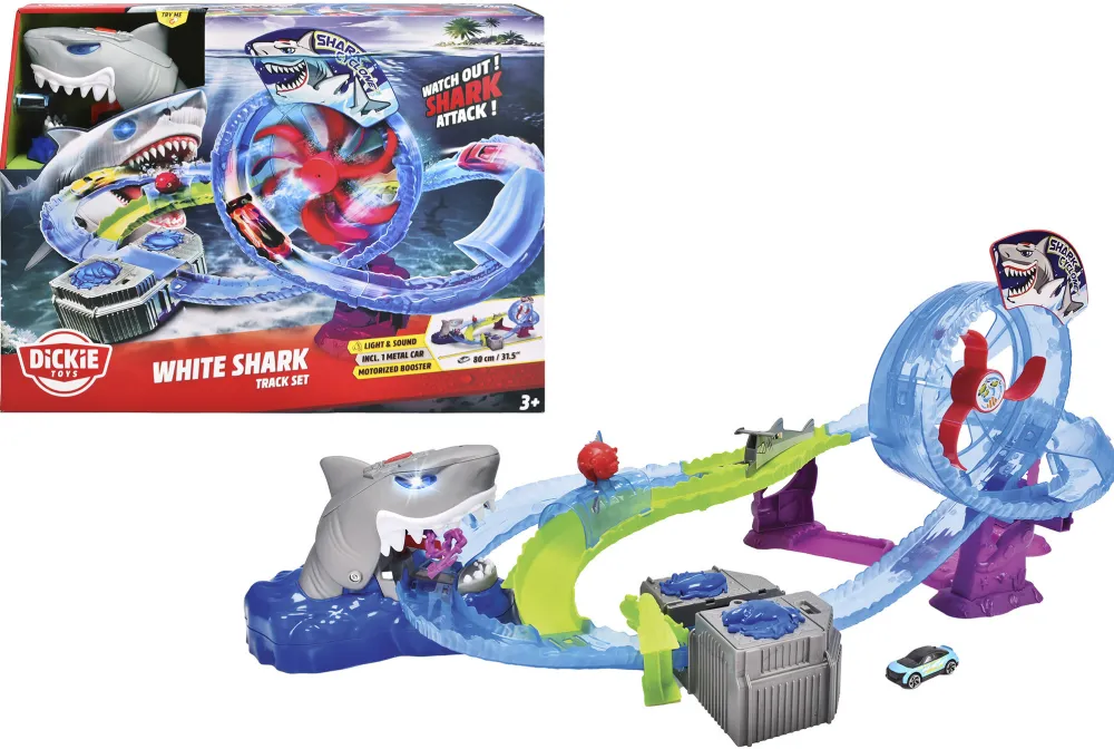 Dickie White Shark Track Set, race track