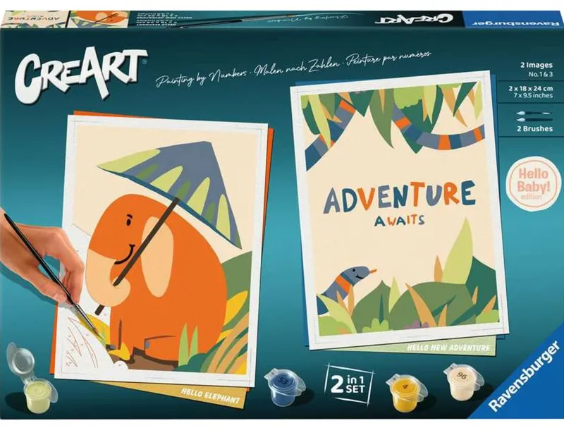 Ravensburger CreArt - Hello Baby Safari Set, painting