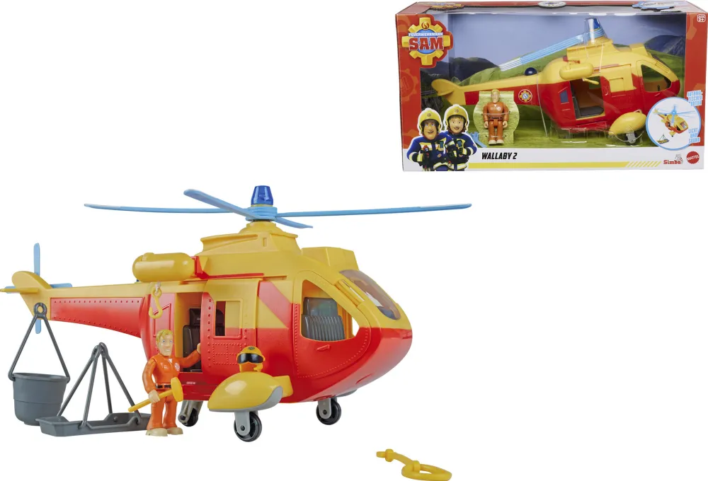 Simba Fireman Sam Helicopter Wallaby 2 Update, Toy Vehicle