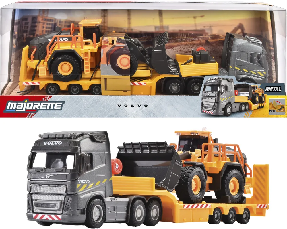 Majorette Volvo FH16 Truck + Wheel Loader, toy vehicle