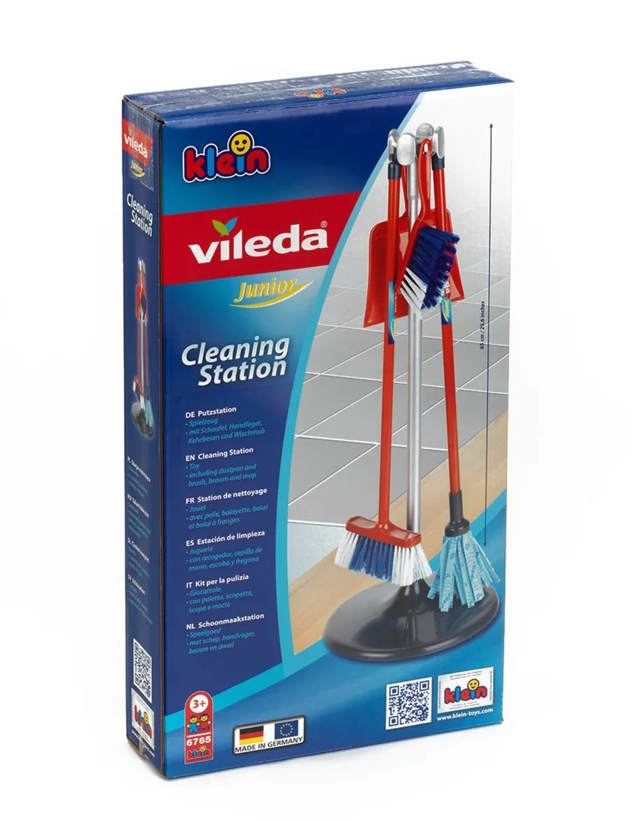 Theo Klein Vileda "cleaning station" broom
