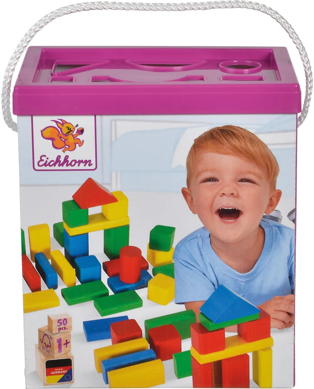 Eichhorn Colorful Wooden Blocks - 100050161