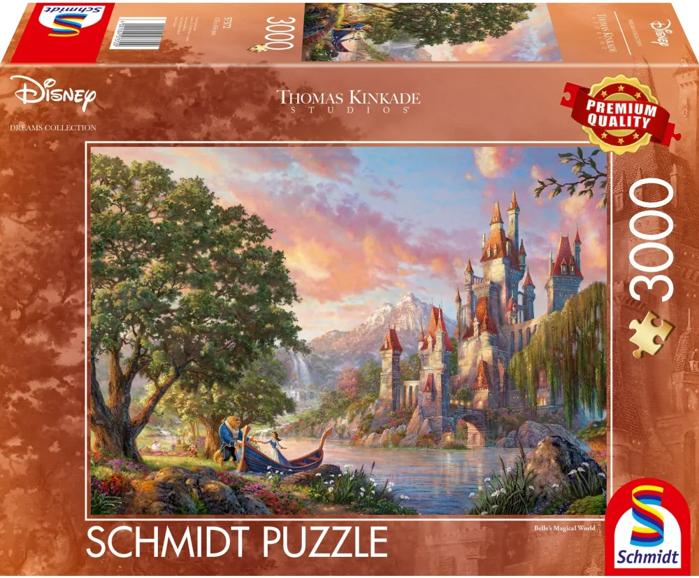 Schmidt Spiele Thomas Kinkade Studios: Belle's Magical World, Puzzle (Disney Dreams Collections)