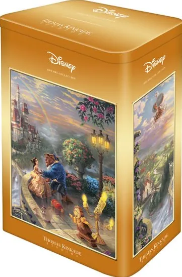 Puzzle Schmidt Spiele Thomas Kinkade Studios Disney Frumoasa si Bestia 500 piese cutie metalica
