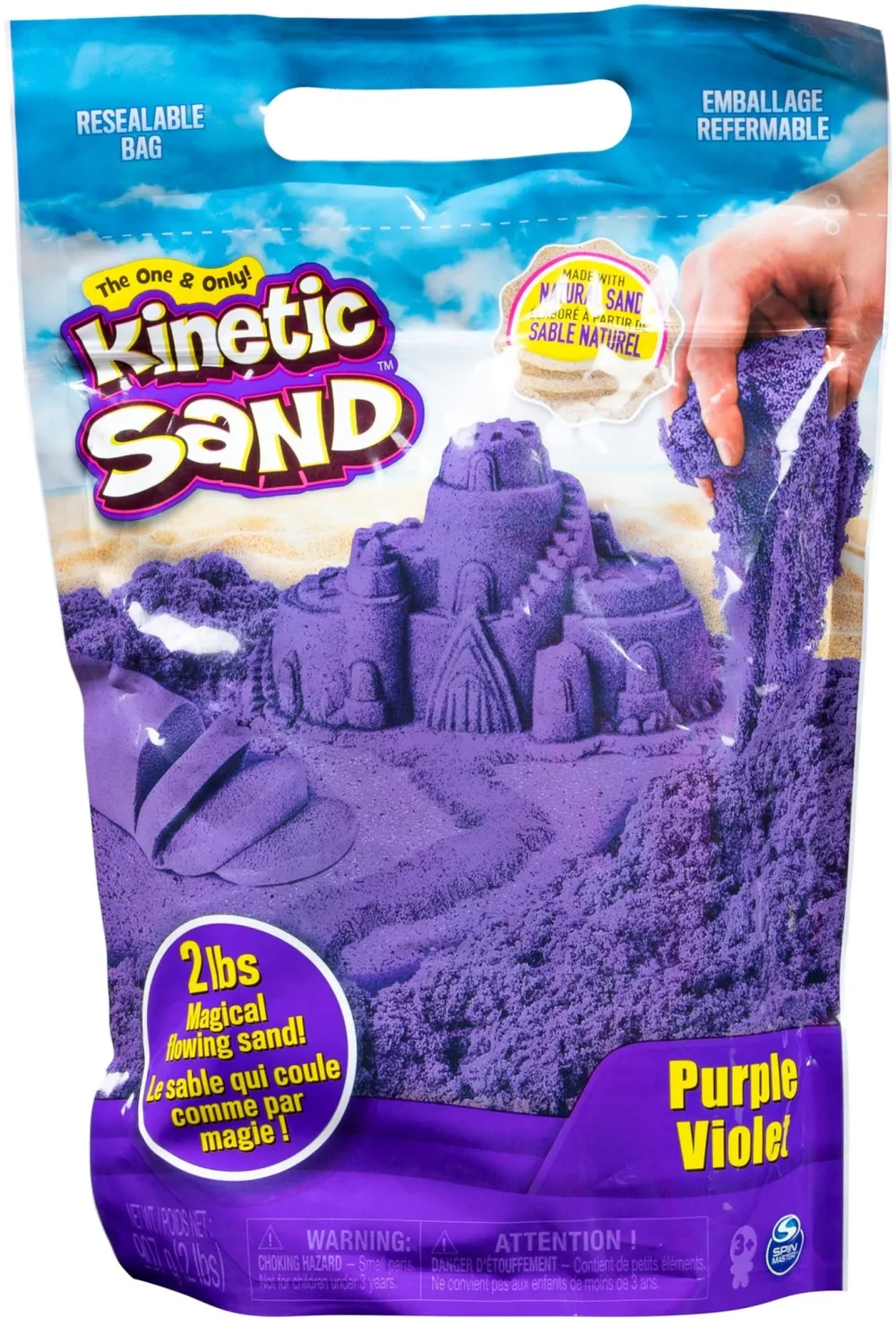 Spinmaster Kinetic Sand - bag purple (907 grams of sand)