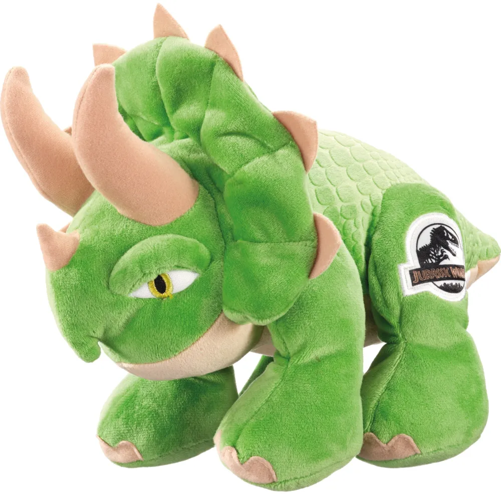 Jucarie de plus Schmidt Spiele Jurassic World Triceratops verde bej 25 cm