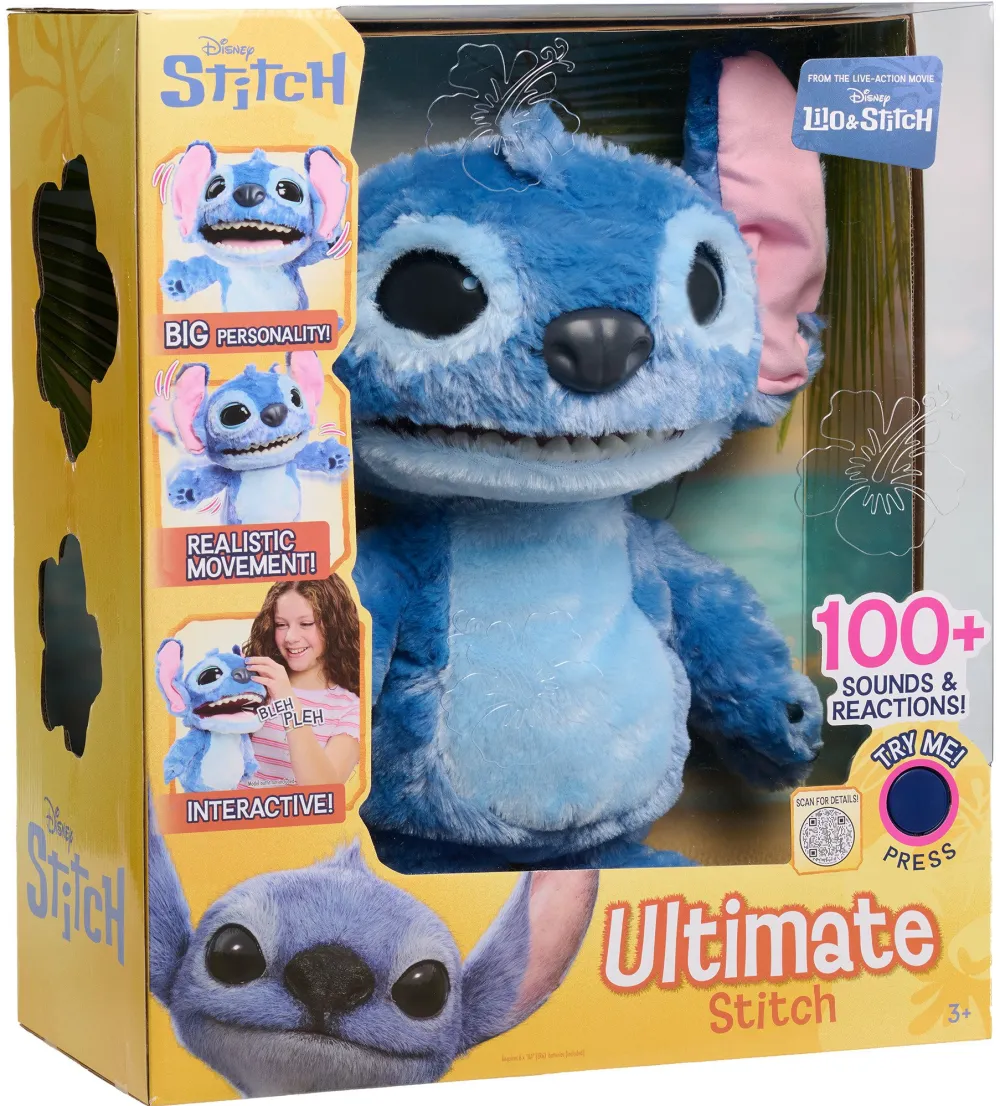 Just Play Disney Stitch Ultimate Stitch Interactive Feature Plush Figure, Cuddly Toy