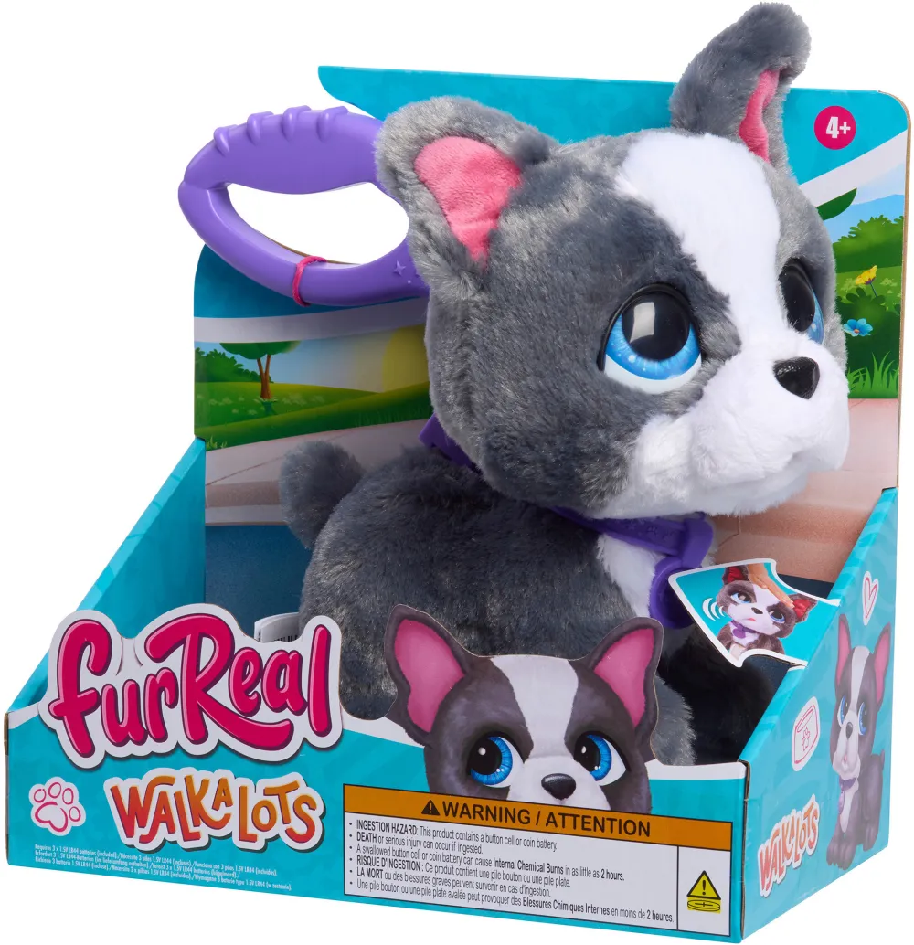 Just Play furReal Walk-a-Lots French Bulldog, toy figure