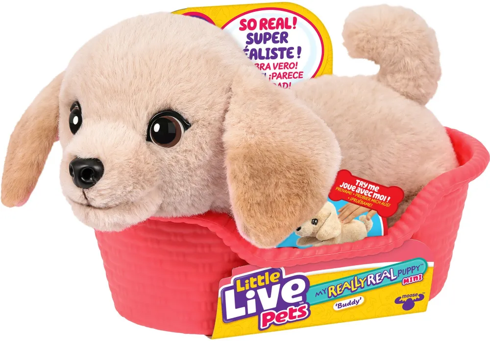 Jucarie de plus Moose Toys Little Live Pets My Really Real S2 Puppy Mini Buddy