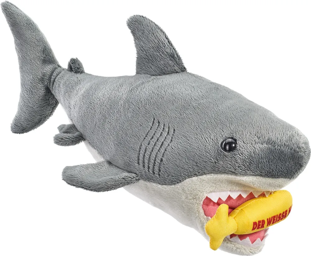 Jucarie de plus Schmidt Spiele The White Shark rechin alb 36 cm