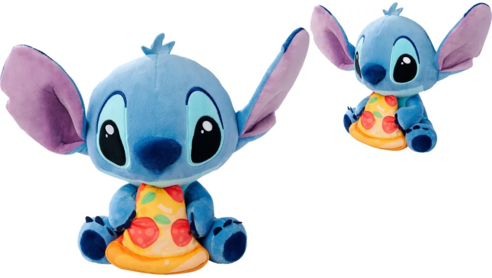 Jucarie de plus Simba-Dickie Disney Stitch cu pizza 25 cm
