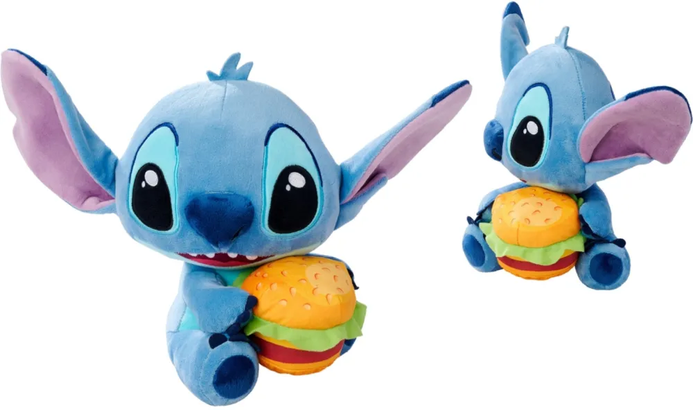 Jucarie de plus Simba-Dickie Disney Stitch cu burger 25 cm