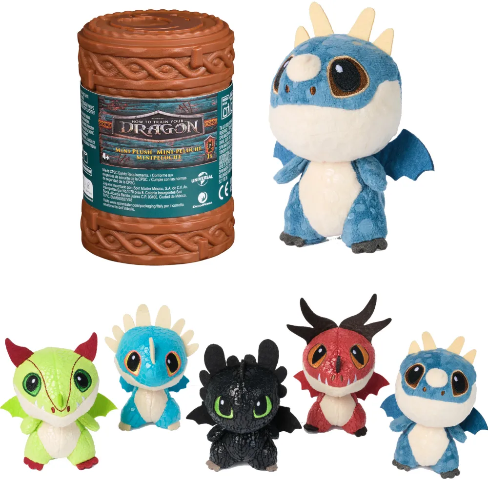 Spin Master How to Train Your Dragon - Collectible Plush Dragon in Totem, Soft Toy Assorted Items, One Figure