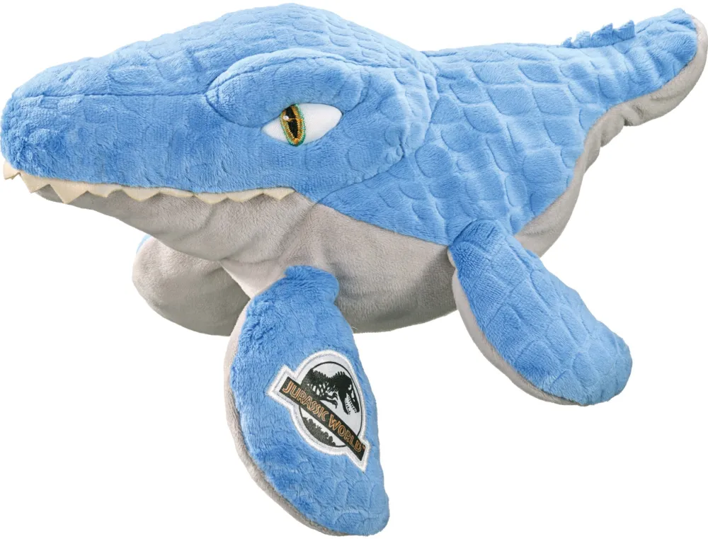Jucarie de plus Schmidt Spiele Jurassic World Mosasaurus albastru gri 29 cm