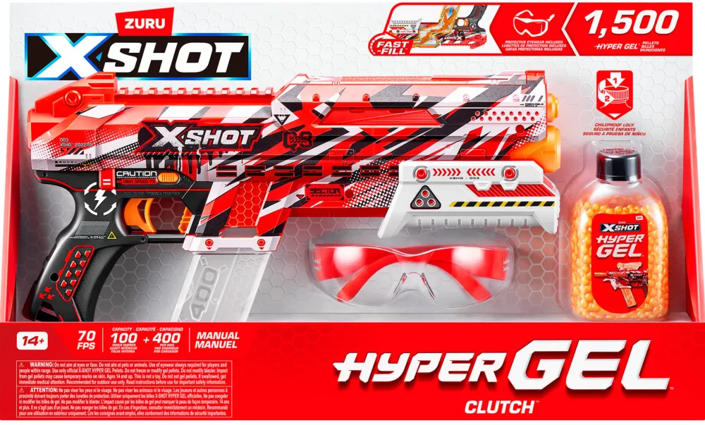 ZURU XSHOT - Hyper-Gel Blaster Clutch (incl. 1500 gel balls)