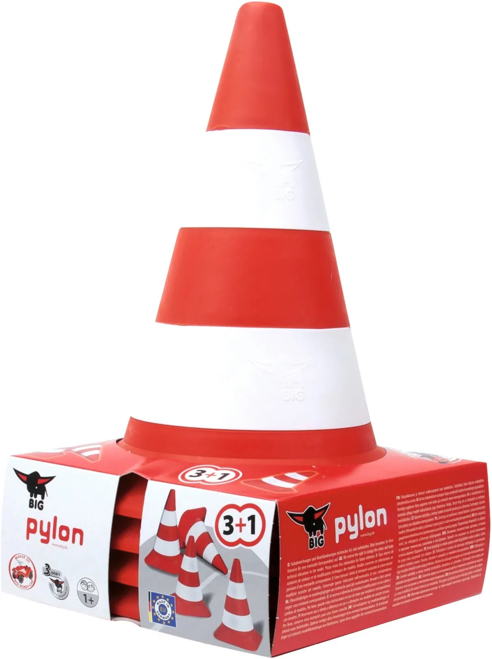 Set 4 conuri de trafic Simba-Dickie BIG Pylon alb/portocaliu