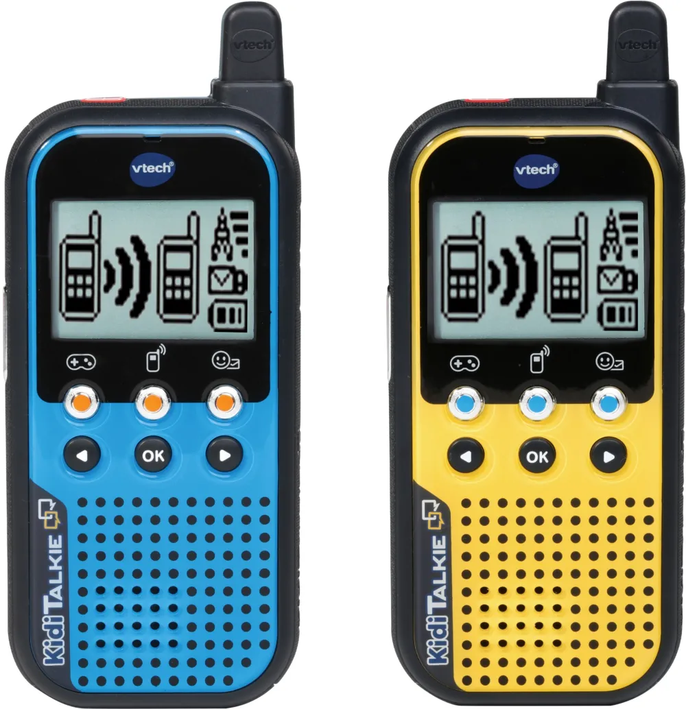 Set 2 statii walkie-talkie VTech Kidi Talkie albastru/galben