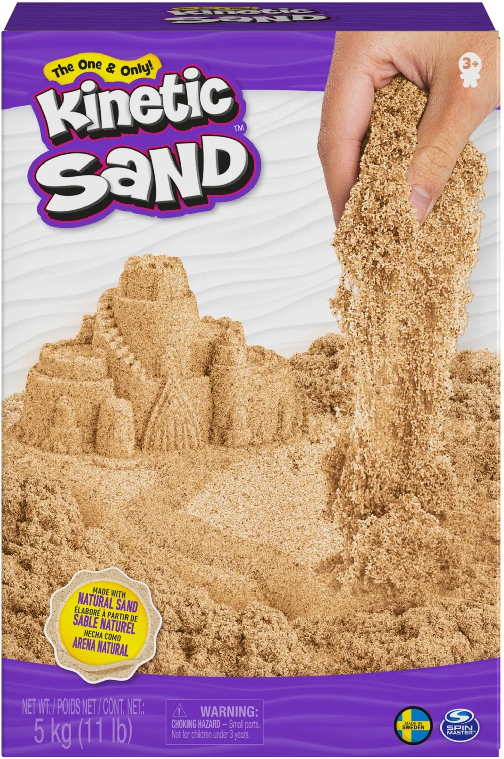 Spin Master Kinetic Sand - Natural Brown, Play Sand (5 kilograms of sand)