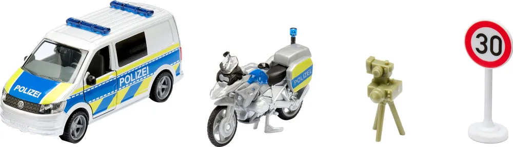 SIKU SUPER VW T6 with BMW police motorcycle