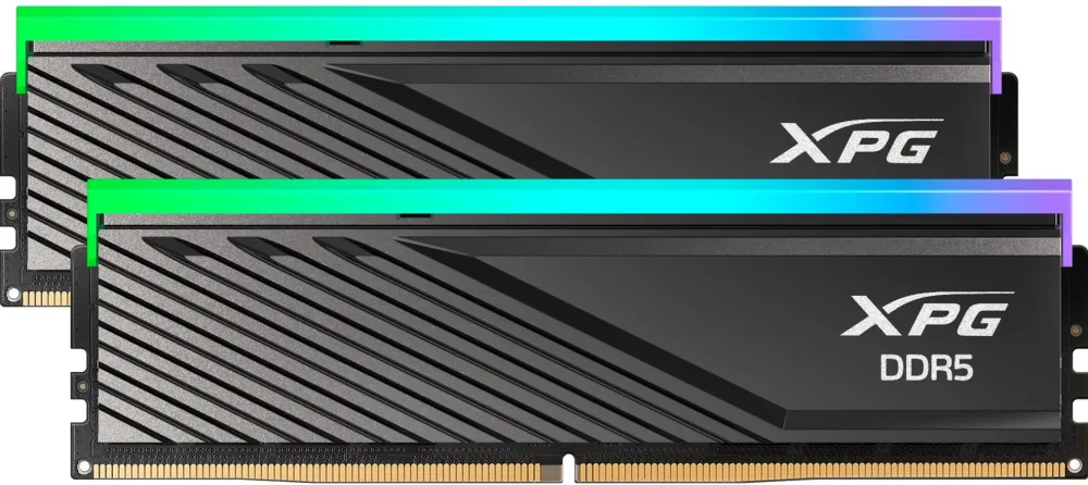 ADATA DDR5 - 48GB - 6000 - CL - 30 (2x 24 GB) dual kit, RAM (black, AX5U6000C3024G-DTLABRBK, Lancer Blade RGB, INTEL XMP, AMD EXPO)