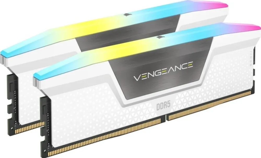 Corsair DDR5 32GB 6000-38 Vengeance White RGB Dual Kit (white, CMH32GX5M2D6000Z38W, INTEL XMP, AMD EXPO)