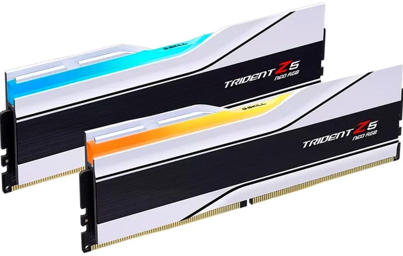 G.Skill DDR5 - 64GB - 6000 - CL - 36 (2x 32 GB) dual kit, memory (white, F5-6000J3636F32GX2-TZ5NRW, Trident Z5 Neo RGB, INTEL XMP, AMD EXPO)