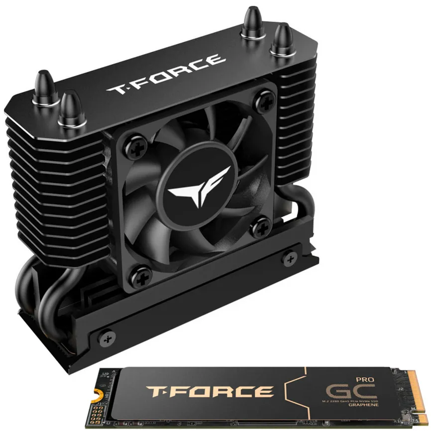 Team Group T-Force GC PRO 2 TB (black, PCIe 5.0 x4 | M.2 2280 | T-FORCE DARK AirFlow heatsink)