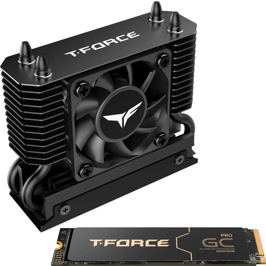 Team Group T-Force GC PRO 4 TB (black, PCIe 5.0 x4 | M.2 2280 | T-FORCE DARK AirFlow heatsink)