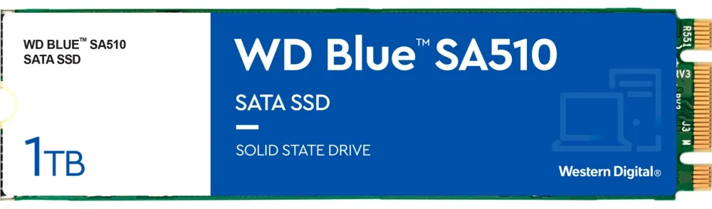 WD Blue SA510 1 TB - SSD - SATA - M.2 - blue/white