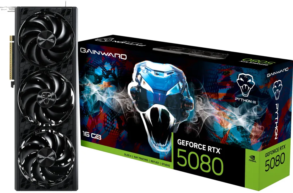 Gainward GeForce RTX 5080 Python III (DLSS 4, 3x DisplayPort, 1x HDMI 2.1)