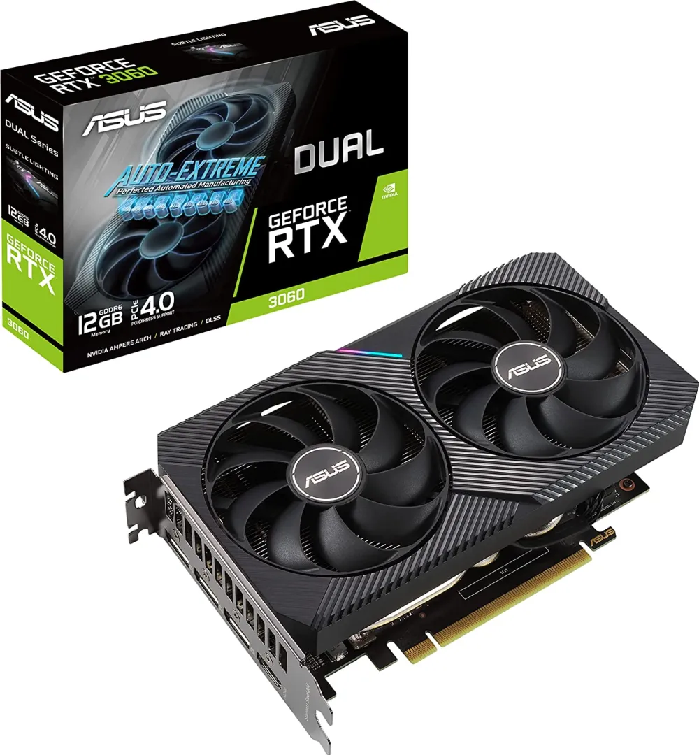 Asus GeForce RTX 3060 DUAL OC V2 LHR - 12GB - 3x DisplayPort, 1x HDMI 2.1