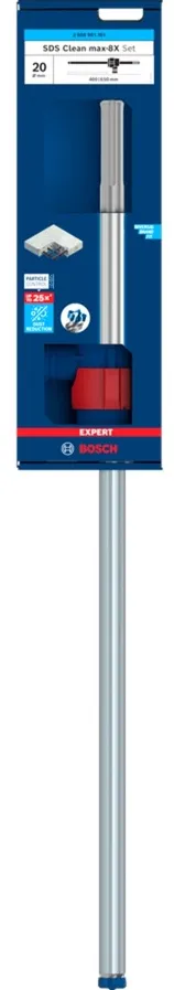 Bosch Expert hammer drill SDS Clean max-8X set, 20mm (working length 400mm, suction drill including suction connection)