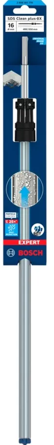 Bosch Expert hammer drill SDS Clean plus-8X, 16mm (working length 400mm, suction drill)