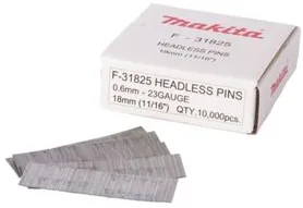 Set 10.000 cuie fara cap Makita F-31825 0,6 x 18 mm pentru pistol pin