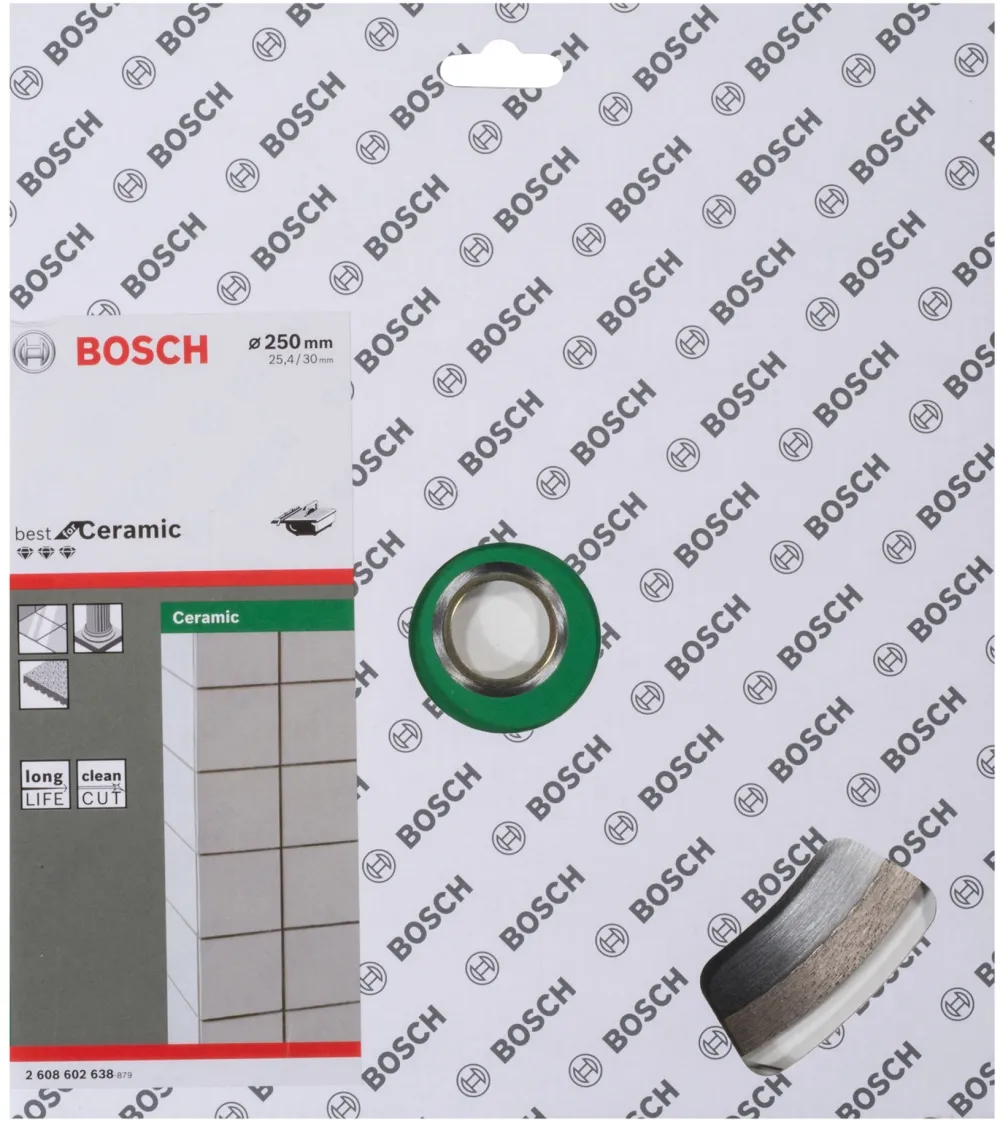 Bosch diamond cutting disc Best for Ceramic, 250mm (bore 30mm / 25.4mm)