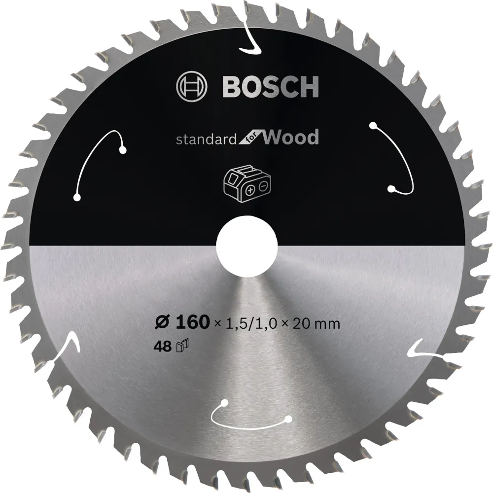 Panza fierastrau circular BOSCH Standard for Wood 160 x 20 mm 48 dinti pentru fierastraie fara fir