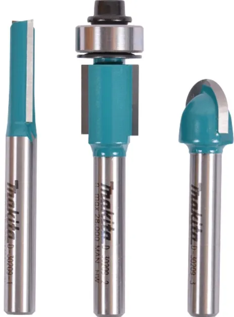 Makita cutter set D-30209, 3 pieces (6mm shank)