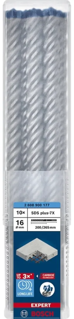 Bosch Expert hammer drill SDS-plus-7X, 16mm, 10 pieces (working length 200mm)