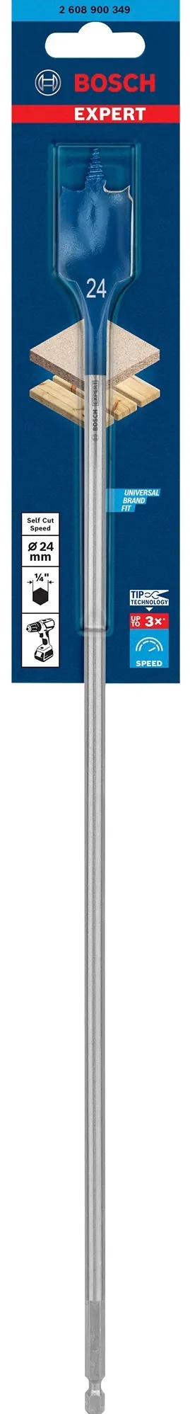 Bosch Expert flat milling drill SelfCut Speed, O 24mm (length 400mm)