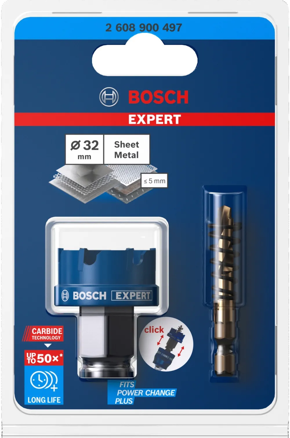 Bosch Expert Carbide hole saw 'SheetMetal', 32mm