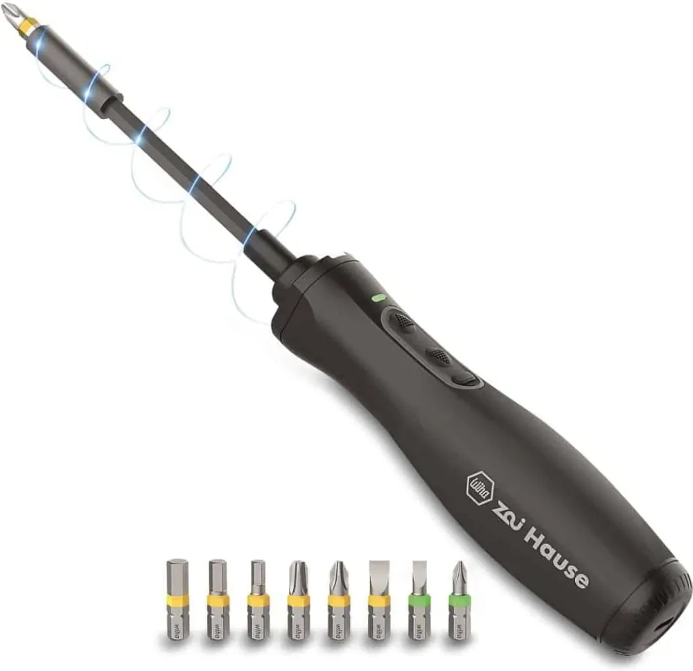 Surubelnita electrica Wiha Zai home 44621 3,6V 1,5 Ah cu 8 biti si prelungitor negru