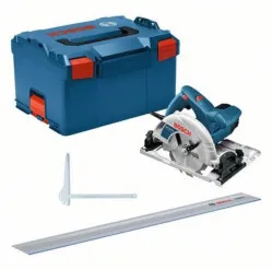 Bosch Hand-held circular saw GKS 55+ GCE Professional (blue, 1,350 watts, L-BOXX, guide rail FSN 1400)