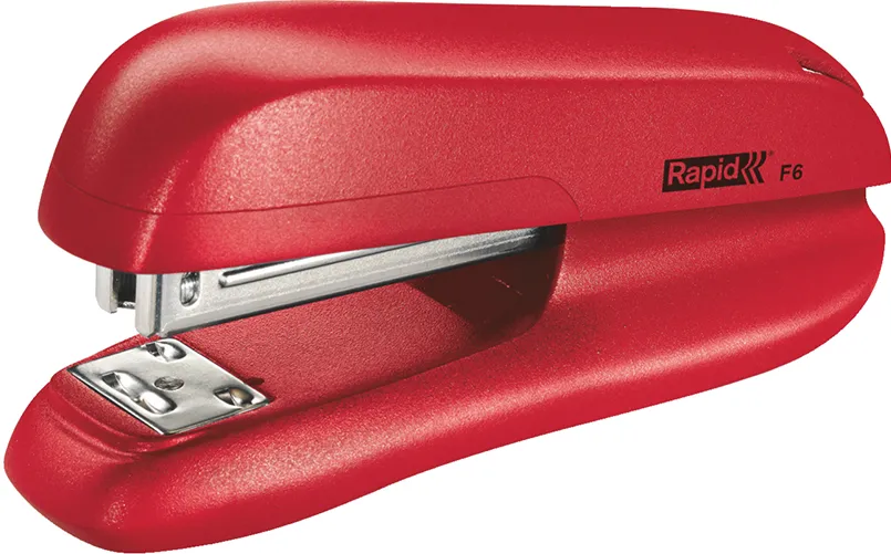 Capsator plastic Rapid F6, 20 coli, capsare inchisa/deschisa, cutie, rosu